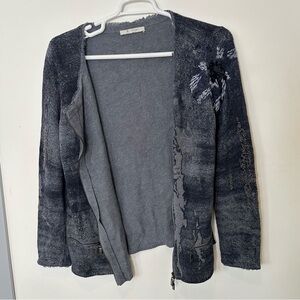 Monari Italia zip up long sleeve sweater jacket